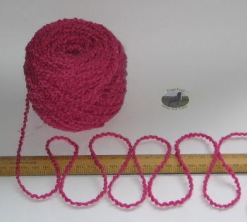100g ball Gerbera Cerise Pink wavy Boucle 100% Pure Wool knitting yarn Chunky