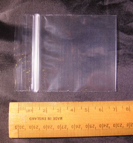 500 x Small Grip Seal Resealable Plastic Bags Clear Plain 2.25