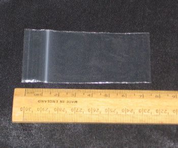 100 x Mini Grip Seal Resealable Plastic Bags Clear Plain 1.5" x 2.5" 38mm x 63mm