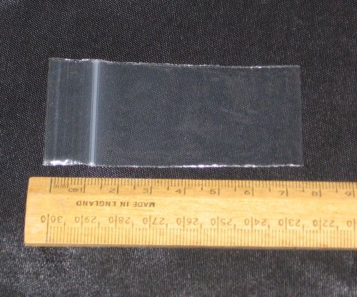 500 x Mini Grip Seal Resealable Plastic Bags Clear Plain 1.5