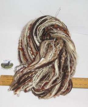 60m 20 x 3m Variety Pack Brown & Cream wool yarn Craft Weaving Oddments Bundle