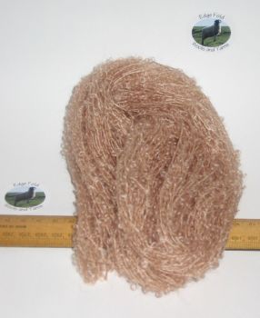 45m in 15 x 3m Lengths of Peach Beige Brown Pack 78% Mohair Small Loop wool for Doll Hair, Weaving, Collage etc.