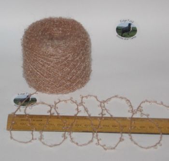 50g balls Peach Beige 78% Mohair Loop boucle knitting wool yarn Doll Hair 4 ply