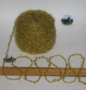 50g balls Zesty Green 78% Mohair Loop boucle double knitting wool weaving yarn dk
