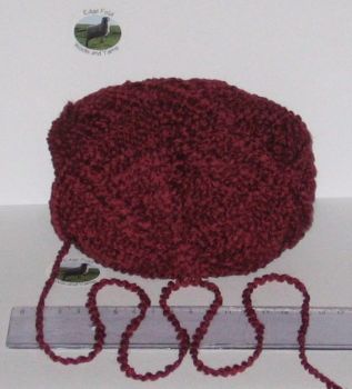 100g balls Burgundy wavy Boucle 100% Pure British Wool knitting yarn Chunky