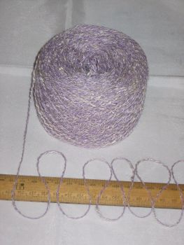 100g Lilac Purple Cream marl wavy boucle double knitting dk wool cotton acrylic