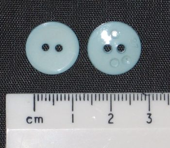 10 pack Pale Green round Plastic Buttons 16mm 2 holes British made FREE P+P within UK