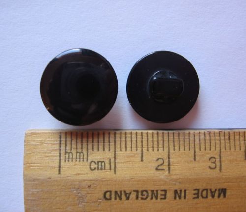 10 pack Glossy Very Dark Navy Blue 14mm plastic British Buttons with shank FREE P+P within UK