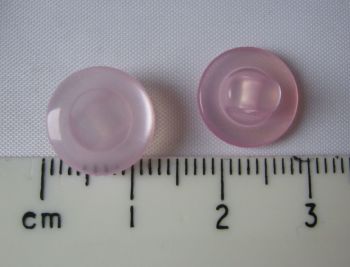 10 pack of Baby Pink 11.5mm round plastic British Buttons with a shank FREE P+P within UK