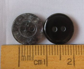 10 pack of 12mm Grey Pearl Pearlised round plastic British Buttons 2 hole FREE P+P within UK