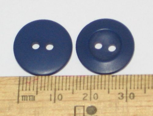 10 pack of Blue Plastic British Buttons 18mm 2 hole FREE P+P within UK