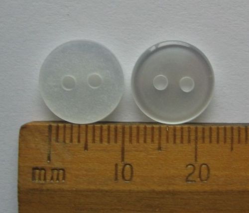 20 pack of White round plastic shirt blouse Buttons 11mm 2 hole FREE P+P within UK