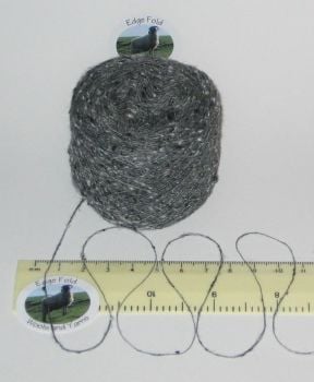 25g balls of Grey Tweed 1 ply Viscose & Silk Lace knitting wool yarn Single spun