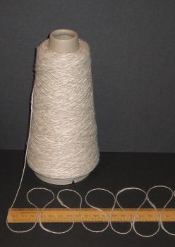 100g cones of Brown & Cream Marl Slub 2 ply knitting Cotton & Linen yarn DY344