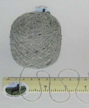 25g ball of Light Grey Tweed 2 ply British knitting wool & acrylic yarn craft 'Erika'