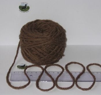 100g balls of Brown Super Chunky 100% Pure British Wool for knitting or rug making EFW 408