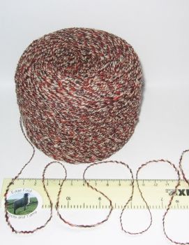 100g balls of Chaffinch Brown Cream & Red Thick & Thin wavy knitting wool & acrylic yarn 4 ply Mottled marl shades