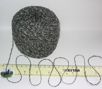 100g balls of Lapwing  Mottled Black & Grey marl Thick & Thin wavy knitting wool & acrylic yarn 4 ply