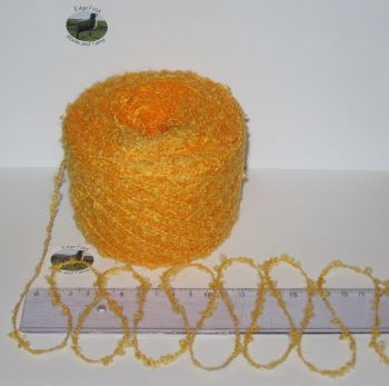100g balls of Orange & Yellow boucle loop British Wool & Acrylic 4 ply knitting yarn 'Jonquil'