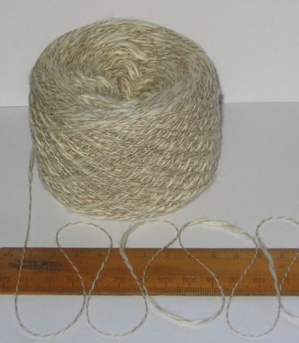 50g balls of Brown & Cream Marl 2 ply Slub 80% Cotton 20% Acrylic knitting wool Vegan Friendly yarn