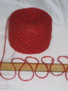 50g ball Lakeland Hawkshead Red Orange marl knitting wool yarn 4 ply SOFT fluffy