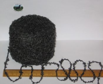 100g ball of Greyish Blue boucle loop thick double knitting dk wool & acrylic yarn