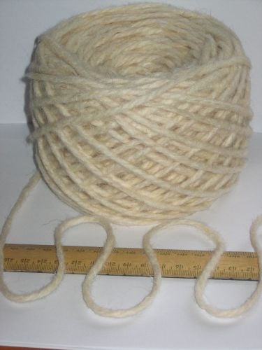 1kg in 10 balls of  CREAM 100% Natural Berber Rug Wool Knitting Yarn Thick Chunky Shade: 1