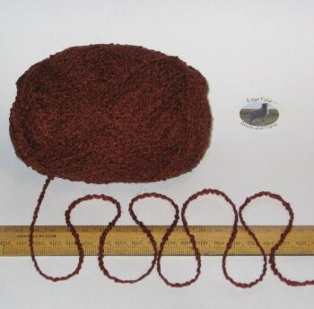 100g balls Rich Brown Boucle 100% Pure British Sheep Wool Aran knitting yarn EFW808