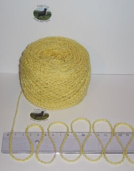 100g ball of Daffodil Yellow Boucle 100% Pure British Breed Sheep Wool yarn Aran EFW812