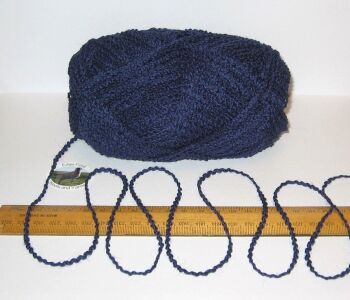 100g ball of Blue Boucle 100% Pure British Breed Sheep Wool yarn Aran EFW841