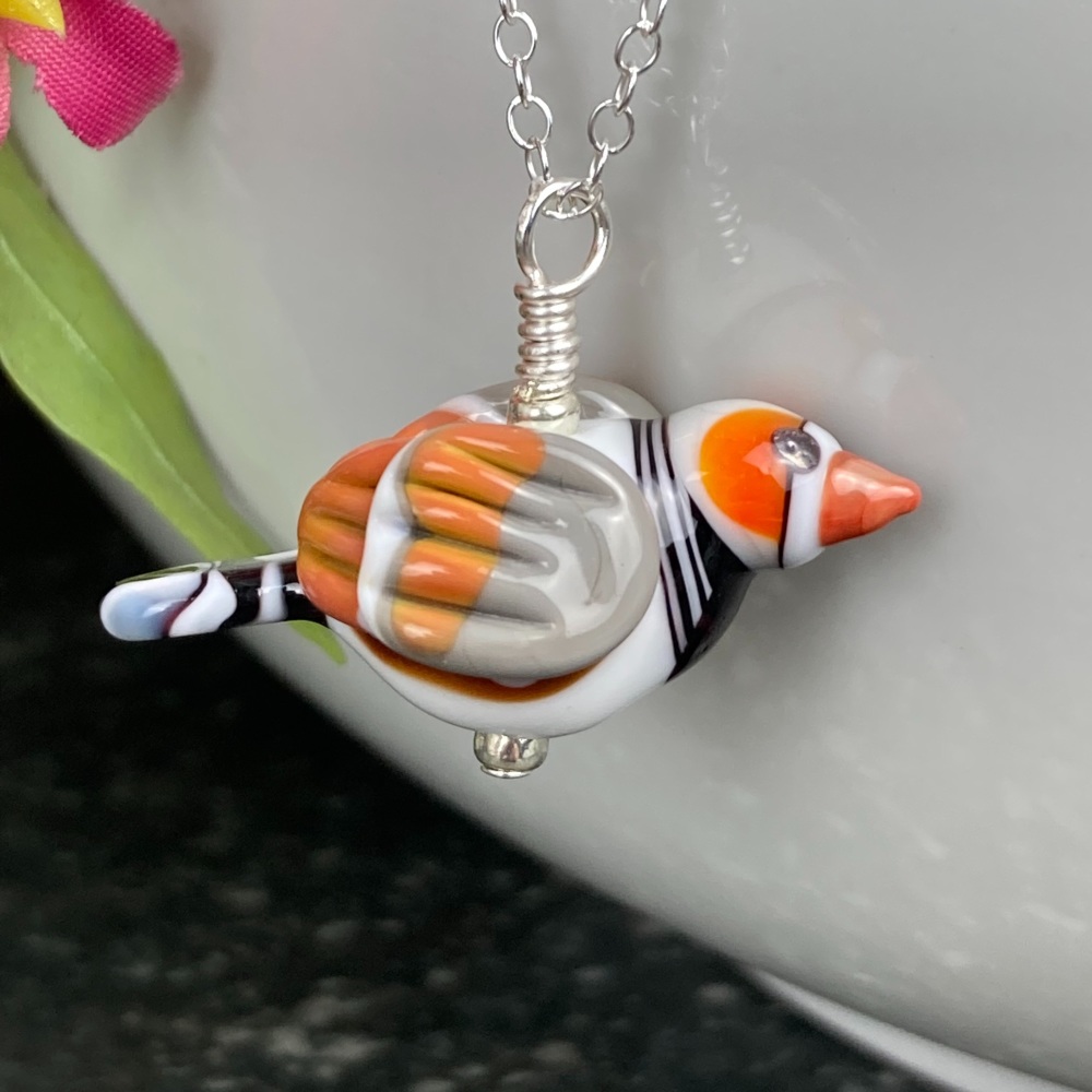 Zebra Finch Pendant (large)