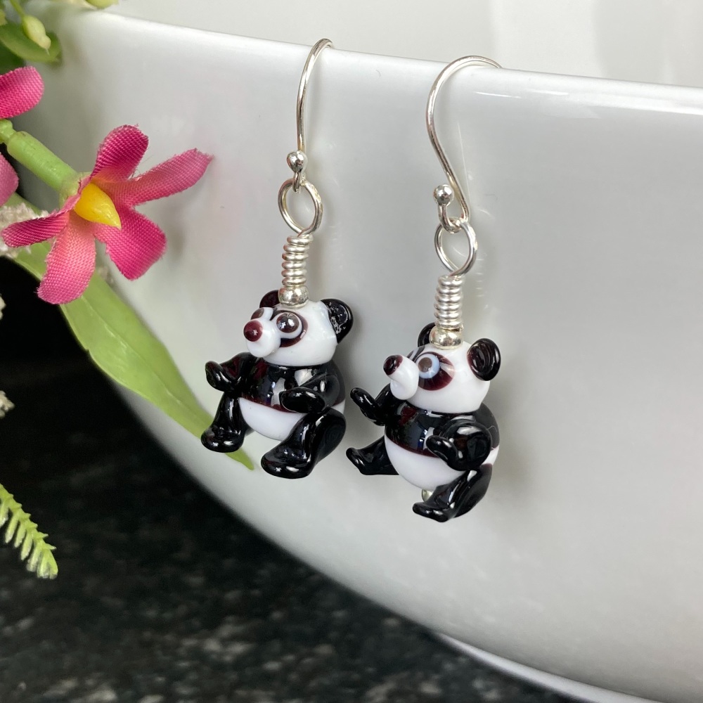 Panda Earrings