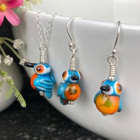 Kingfisher Earrings and Small Pendant Set
