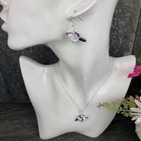 Long Tailed Tit Earrings and Small Pendant Set