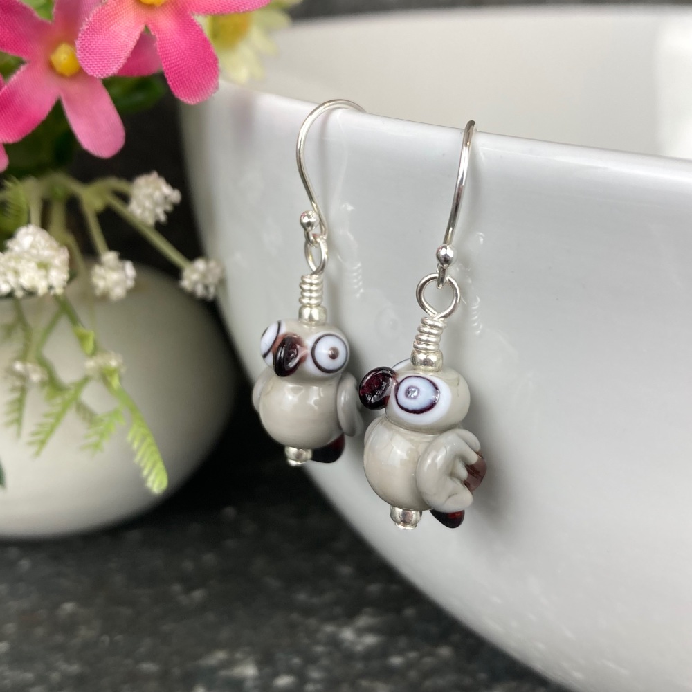 African Grey Earrings