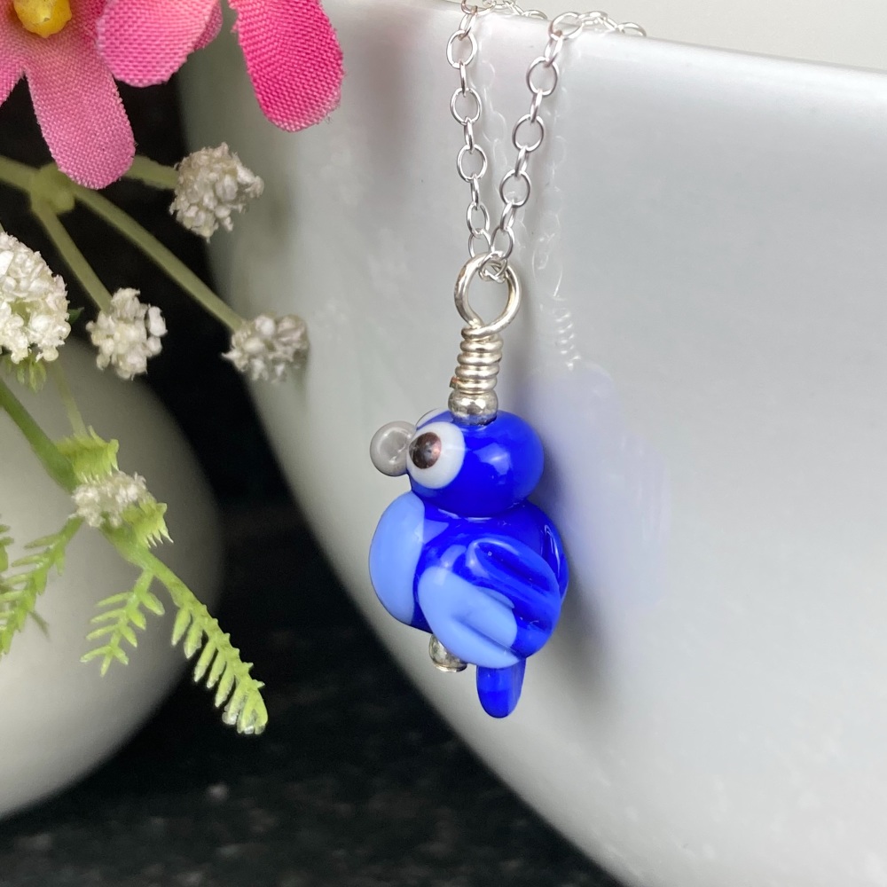 Blue Macaw Pendant (small)