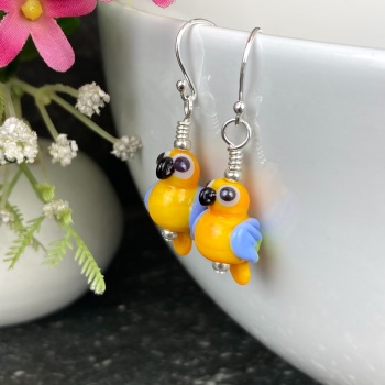 Golden Macaw Earrings