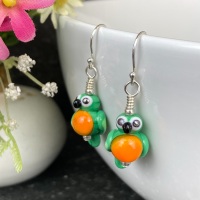 Green and Yellow Macaw Earrings