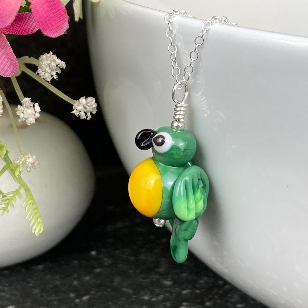 Green and Yellow Macaw Pendant (large)