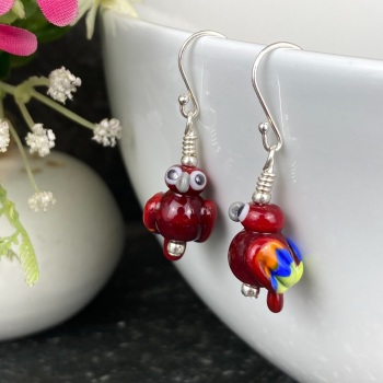 Scarlet Macaw Earrings