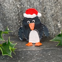 Penguin with Christmas Hat (small)