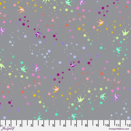 Tula Pink True Colours Graywork Fairy Dust - Shadow