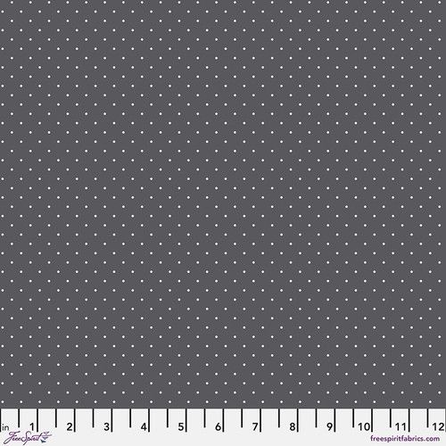 Tula Pink True Colours Graywork Tiny Dots - Carbon