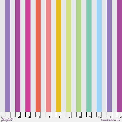 Tula Pink True Colours Graywork Disco Stripe - Whisper