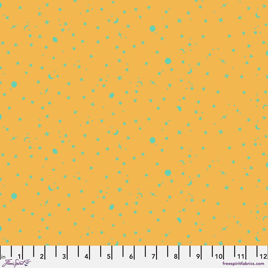 Tula Pink True Colours Space Sprinkles - Papaya