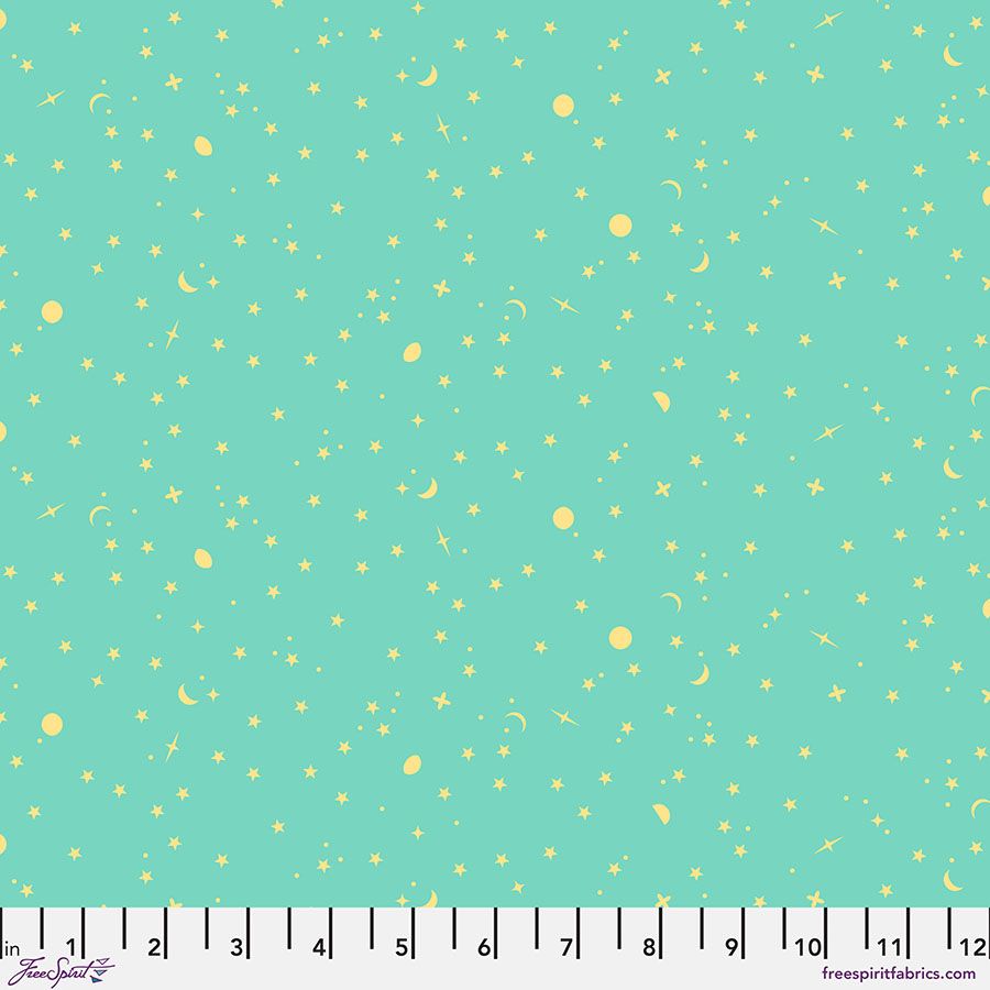 Tula Pink True Colours Space Sprinkles - Seaglass