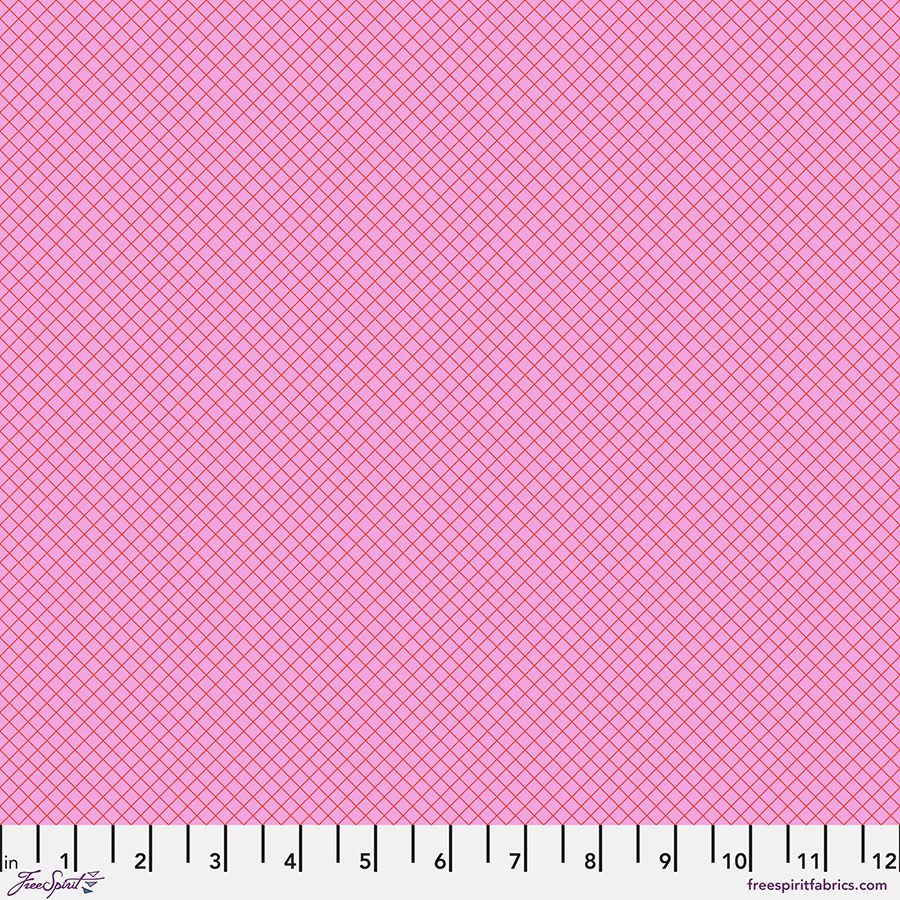Tula Pink True Colours On the Grid - Bubblegum