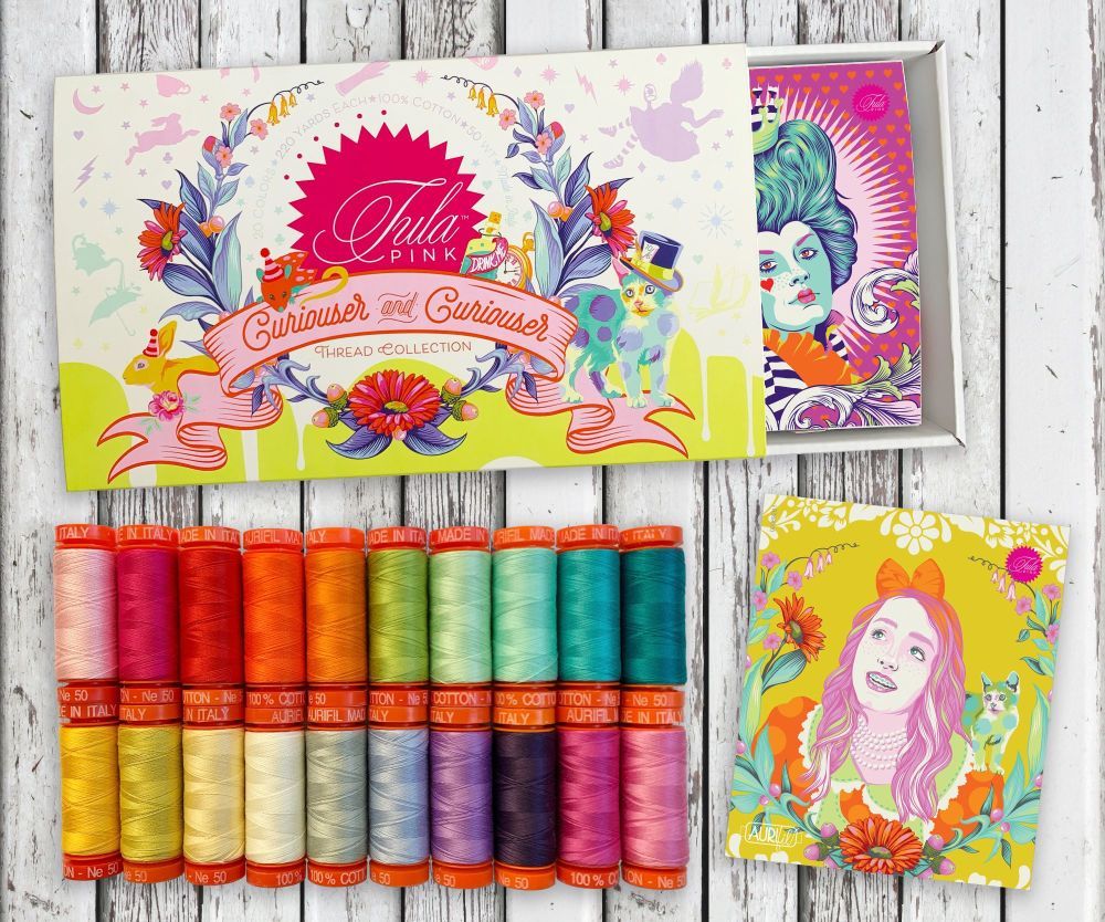 Tula Pink x Aurifil "Curiouser & Curiouser" Thread Collection