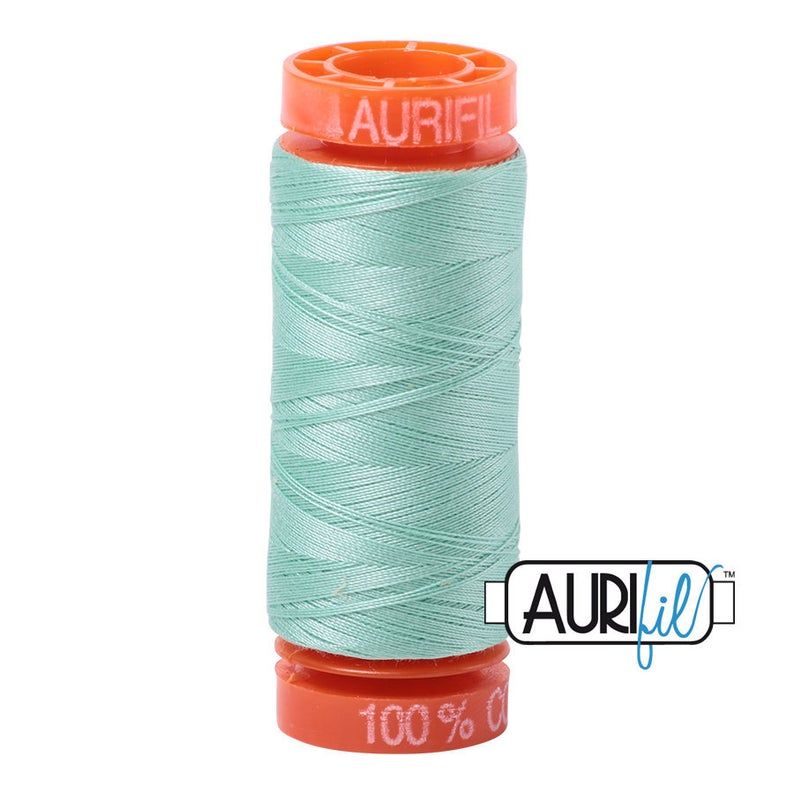 Aurifil 50wt Cotton Thread 220 yard Spool - Medium Mint