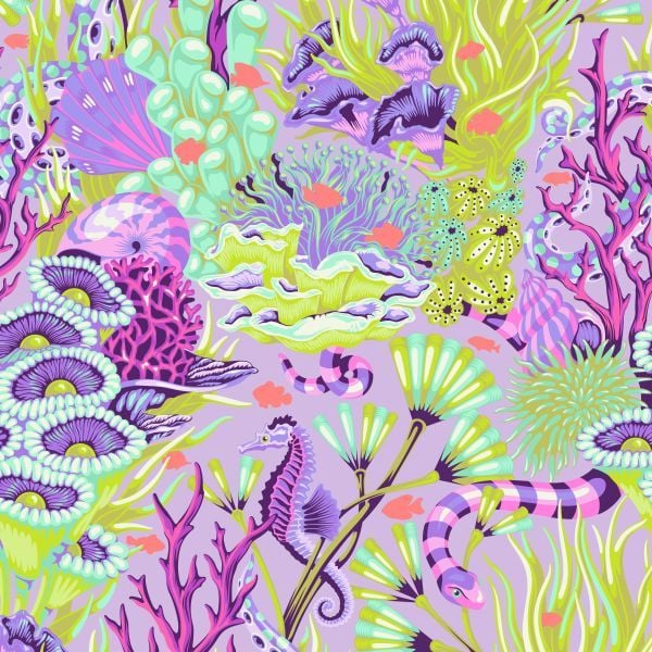 Tula Pink Floral Reef Reef What You Sew - Ultraviolet